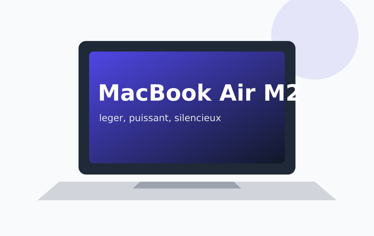 MacBook Air M2 product illustration